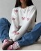 JACQUARD KNIT SWEATER WITH HEARTS